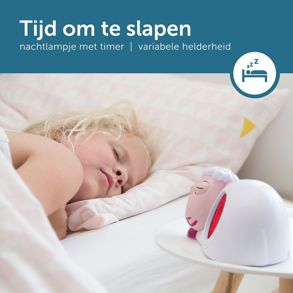 Zazu Sam Slaaptrainer Schaap Roze Kinderwekker ZA-SAM-3