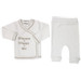 Petit Villain 50% Mama + 50% Papa = Ikke Ecru Maat 56 2-delige Set