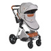 Cangaroo Alma Light Grey Silver 3-in-1 Combi Kinderwagen incl. i-Size Autostoel