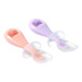 Baby Ono Oranje/Paars 2 Stuks Siliconen Lepels 784/01