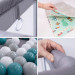 Babygo Grey XL Ballenbak met Bodemmatras 7702