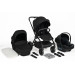 BabyGo Harmony Black 3-in-1 Kinderwagen incl. i-Size Autostoel 77511