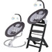 Babygo Homey Dark Grey/Black Babyschommel en Kinderstoel Set 19013