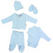 Petit Villain Prematuur Maat 44/50 Blauw 5-delige Babyset