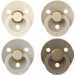 Bibs Ivory/Sand/Vanilla/Dark Oak 6-18 mnd 4 stuks Fopspeen 120460