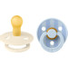Bibs Studio Baby Blue/Dusty Blue 0-6 mnd 2 Stuks Fopspeen 11022103