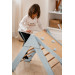 Luna Toys Blauw Houten Klimrek met Glijbaan LU-36967