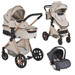Cangaroo Alma Beige 3-in-1 Combi Kinderwagen incl. i-Size Autostoel