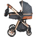 Cangaroo Alma Dark Grey 3-in-1 Combi Kinderwagen incl. i-Size Autostoel