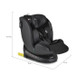 Cangaroo Castor Black 40-150 cm 360° i-Size Autostoel 110925