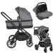 Cangaroo Christiano Dark Grey 3-in-1 Kinderwagen incl. i-Size Autostoel 110921