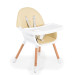 Cangaroo Gelato Beige 2-in-1 Houten Kinderstoel