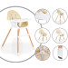 Cangaroo Gelato Beige 2-in-1 Houten Kinderstoel