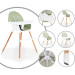 Cangaroo Gelato Green 2-in-1 Houten Kinderstoel