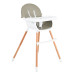 Cangaroo Gelato Grey 2-in-1 Houten Kinderstoel