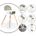 Cangaroo Gelato Grey 2-in-1 Houten Kinderstoel