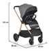 Cangaroo Hydra Grey 3-in-1 Kinderwagen Incl. i-Size Autostoel
