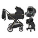 Cangaroo iClick Black 3-in-1 Kinderwagen Incl. Autostoel