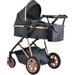 Cangaroo Midas Black 3-in-1 Combi Kinderwagen incl. Autostoel