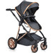 Cangaroo Midas Black 3-in-1 Combi Kinderwagen incl. Autostoel