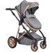 Cangaroo Midas Grey 3-in-1 Combi Kinderwagen incl. i-Size Autostoel