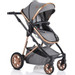 Cangaroo Midas Grey 3-in-1 Combi Kinderwagen incl. i-Size Autostoel