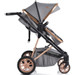 Cangaroo Midas Grey 3-in-1 Combi Kinderwagen incl. i-Size Autostoel