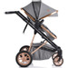 Cangaroo Midas Grey 3-in-1 Combi Kinderwagen incl. i-Size Autostoel