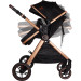 Ding Liam Black/Rose 3-in-1 Combi Kinderwagen Incl. Autostoel DI-381712