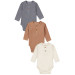 Dirkje Organic Blue Maat 62/68 Lange Mouw Romper 3 Stuks WN1261 NOOS