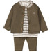 Dirkje Organic Faded Green Maat 62 Shirt met Broekje en Vest WN1287 NOOS