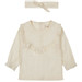 Dirkje Organic Off White Maat 50 Blouse Lange Mouw met Haarband WN1222 NOOS