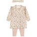 Dirkje Organic Off White Maat 68 Flowers Jurkje met Legging WN1211 NOOS
