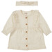 Dirkje Organic Off White Maat 62 Ruffle Jurkje met Haarband WN1225 NOOS