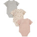 Dirkje Organic Pink Maat 62/68 Korte Mouw Overslag Romper 3 Stuks WN1200 NOOS