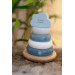Label Label Blauw Houten Tuimelring Piramide LLWT-25255