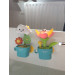 Eco Toys Wolk en Bloem Blauw Badspeelgoed