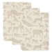 Jollein Animals Nougat 3 Stuks Hydrofiel Washandjes 536-848-67044