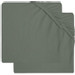 Jollein Jersey Ash Green 60 x 120 cm 2 Stuks Ledikant Hoeslaken