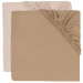 Jollein Jersey Wild Rose / Biscuit 40/50 x 80/90 cm 2 Stuks Wieg Hoeslaken 2511-501-68080