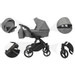 Kunert Lazzio Black Eco-Leather 2-in-1 Kinderwagen LAZ-11-BLACK