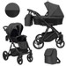 Kunert Lazzio Black Eco-Leather 2-in-1 Kinderwagen LAZ-11-BLACK