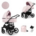 Kunert Mata Black Pink 2-in-1 Combi Kinderwagen MATA-06-BLACK