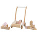 Label Label Roze Houten Loopwagen Met Blokken LLWT-24685