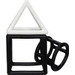Label Label Zwart/Wit 3 stuks Geometrische Silicone Bijtringen LLST-15317