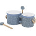 Label Label Blauw Houten Bongo's LLWT-04427