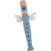 Label Label Blauw Houten Fluit LLWT-04434