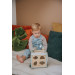 Label Label Olijfgroen Houten Activiteitenkubus LLWT-10237