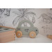 Label Label Olijfgroen Houten Speelgoed Auto LLWT-10251