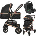 Lorelli Alba Premium Black 3-in-1 Combi Kinderwagen incl. Spirit Autostoel